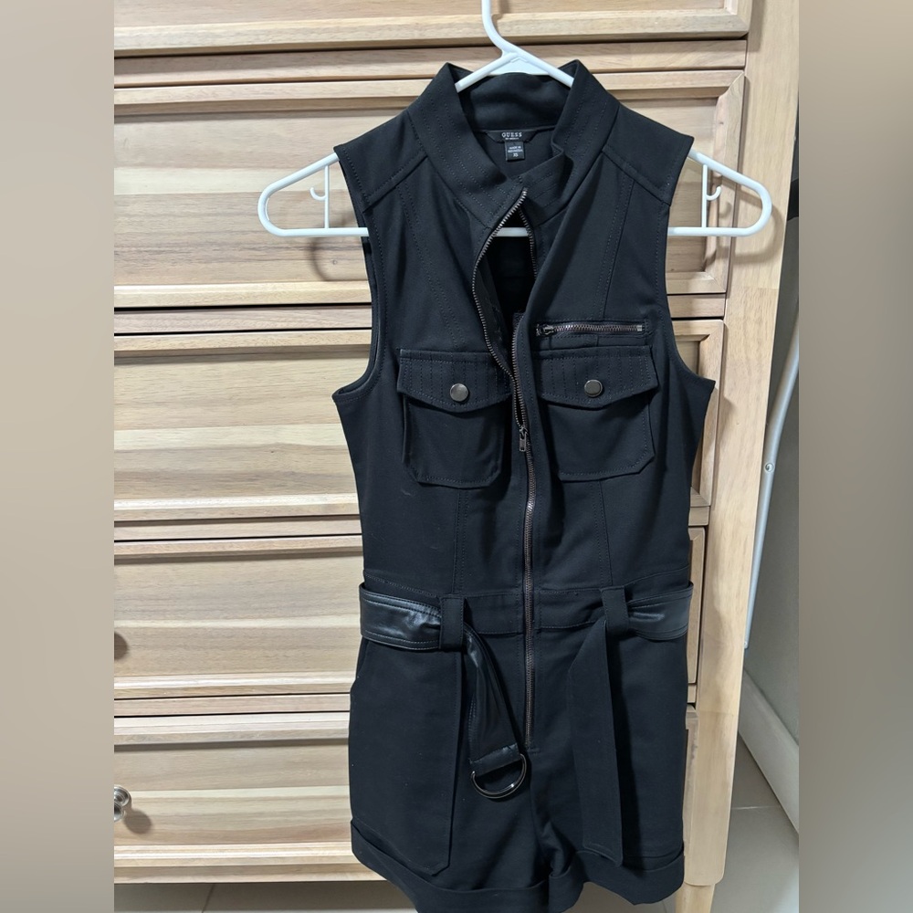 Black with leather guess romper. Worn once.